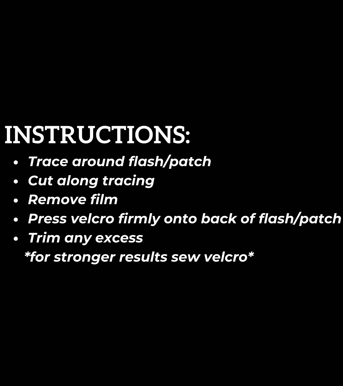 Patch Velcro Backing Kit